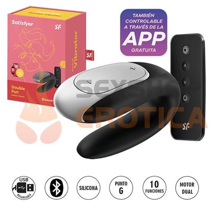 Double fun vibrador con control remoto para parejas y carga USB